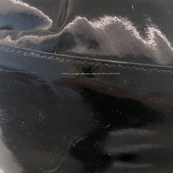 Michael Kors Black Patent Leather Rhinestones Studded Tote good used condition - Picture 14 of 15